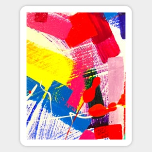 Vibrant Modern Abstract original design - My Original Art Sticker